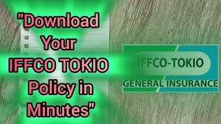 quotYOUR POLICY YOUR WAY IFFCO TOKIO DOWNLOAD AND MANAGR [upl. by Nuy]