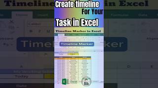 Create a timeline for your task in Excel excel [upl. by Hajan]