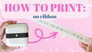 How To Print with the We R Memory Keepers Print Maker Printing on Ribbon [upl. by Norra]