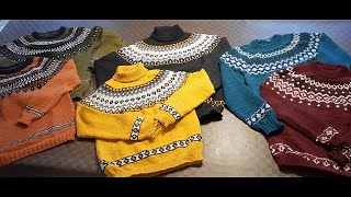 Podcast stricken  7 Norweger Pullover Rundpasse gestrickt Berechnung und Arm stricken [upl. by Nagaer]