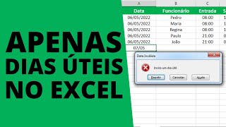 Como Colocar Apenas Dias Úteis no Excel [upl. by Fusuy]