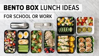 BENTO BOX LUNCH IDEAS  for work or back to school  healthy meal prep recipes [upl. by Dj]