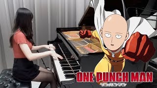 One Punch Man OP1「THE HERO ～怒れる拳に火をつけろ～」Rus Piano [upl. by Onyx140]