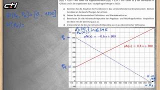 Marktgleichgewicht  Angebots und Nachfragefunktion  Lineare Funktionen ★ Grafik [upl. by Eiten]