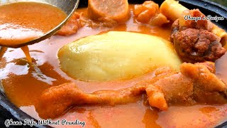 How To Make Cassava amp Plantain fufu NO Pounding No Microwave No More Fufu PowderTaste So Fresh [upl. by Neelon668]