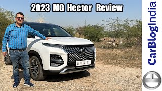 2023 MG Hector Plus Facelift First Drive Review  Many More Features  Hindi [upl. by Leonora]