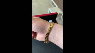 Daniel Jewelry Inc 8MM 14k Gold Miami Cuban Link Bracelet Review [upl. by Arinaj]