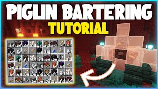 Minecraft EASY Piglin Bartering Farm Tutorial 120 [upl. by Enellij]