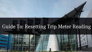 Guide To Resetting Trip Meter Reading for MercedesBenz CClass EClass and SClass [upl. by Abshier]