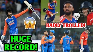 Tilak Varma HUGE RECORD 🔥 Brook gets BADLY TROLLED 💀 Bishnoi Buttler  India Vs England T20 News [upl. by Annahsor201]