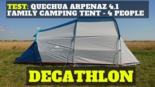 Test of QUECHUA ARPENAZ FAMILY 41 camping tent  4 people  DECATHLON [upl. by Bloxberg]