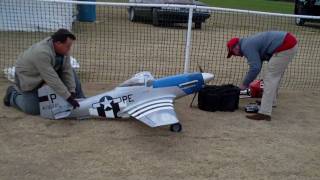 Huge rc P51 crash landing [upl. by Navaj33]