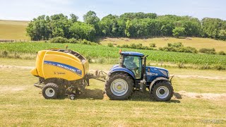 New Holland T7210 Blue Power amp RollBelt 180  DEMO TOUR 2022 [upl. by Aicilaanna119]