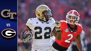 Georgia Tech vs Georgia Football Highlights 2016 [upl. by Holmann]