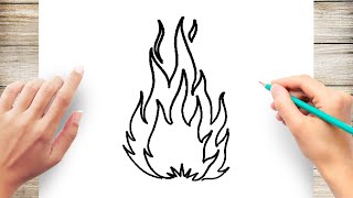 How to Draw Flames Step by Step for Kids [upl. by Iover]