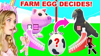 FARM EGGS DECIDE WHAT WE BUILD IN ADOPT ME ROBLOX [upl. by Animas]