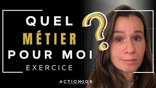 POUR QUEL MÉTIER SUIS JE FAIT  EXERCICE [upl. by Ryhpez481]