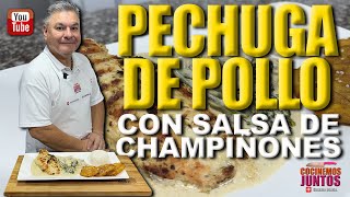 Como hacer POLLO CON CHAMPIÑONES  PECHUGA [upl. by Ernestine]