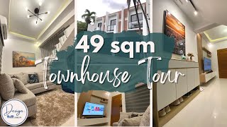 Spacious 49 sqm Interior Design for 3 Bedroom 2 Bath Townhouse  House Tour Part 1 [upl. by Novaat502]