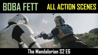 All Boba Fett Action Scenes  The Mandalorian S2E6 [upl. by Kee]