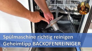 Spülmaschine richtig reinigen  Geheimtipp BACKOFENREINIGER [upl. by Ggerk65]