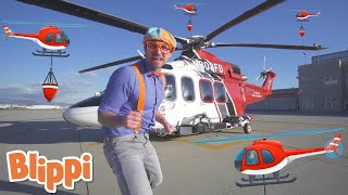 Blippi Explores a Helicopter  Blippi Visits  Educational Videos for Kids [upl. by Eillas]