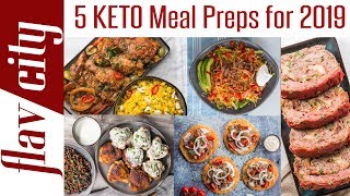 5 Keto Meal Prep Recipes For Weight Loss  2019 Clean Eating [upl. by Yllib]