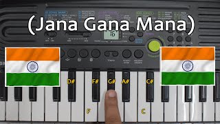 Jana Gana Mana National Anthem Easy and Slow Piano Tutorial With Notes [upl. by Rafaelita]