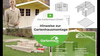 GartenHaus GmbH – Hinweise zur Gartenhausmontage [upl. by Daugherty]