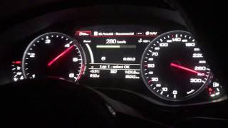 Audi A6 C7 30BiTDI 430hp 0291kmh acceleration [upl. by Nivlen]