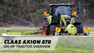 CLAAS AXION 870 Tractor Overview  CLAAS Harvest Centre [upl. by Aleinad]