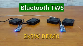 Bluetooth TWS Demonstration  2x5W BDM0 Audio Amplifier Board with Onboard Volume Control [upl. by Castor]