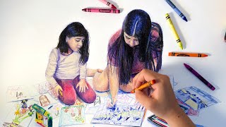 drawing realistically with CRAYONS [upl. by Leugim520]