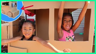 Box Fort Food Truck  Howto build With Cardboard [upl. by Etnoel272]