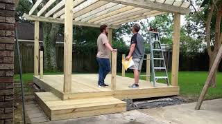 Deck  Pergola Build  Timelapse amp Tour  Summer 2020 [upl. by Maryl768]