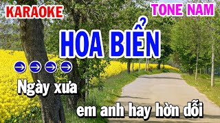 Karaoke Hoa Biển Tone Nam  Nhật Trường  Huỳnh Lê [upl. by Elihu]