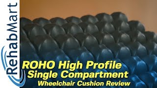 Wheelchair Cushion Review  ROHO High Profile Single Compartment [upl. by Ateekahs313]