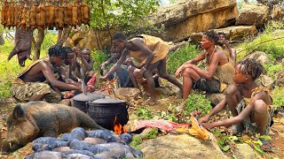 See How Hadzabe Successful Hunt and Cook Their Prey  Tradition [upl. by Adnalram]