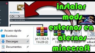 Instalar Mods Externos O De Otras Páginas En Un Servidor De Aternos Minecraft [upl. by Dnalloh]