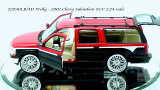 22090LR Welly 2001 Chevy Suburban SUV 124 scale Diecast Wholesale [upl. by Marci112]