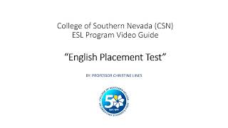 English Placement Test [upl. by Assitruc274]