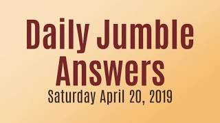 Daily Jumble April 20 2019  Jumble Answers for 4202019 [upl. by Aymer]