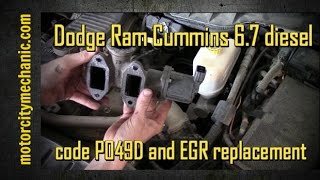 Dodge Cummins 67 diesel code P049D and EGR replacement [upl. by Eivlys116]