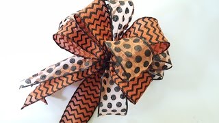 How to Make a Bow  DIY Double Bow  Dollar Tree Ribbon [upl. by Fiorenze]