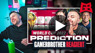 GamerBrother REAGIERT auf seine WM 2022 PROGNOSE 😬😬 [upl. by Nosrettap202]