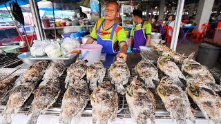 Salt Crusted Tilapia  THAI STREET FOOD Tour in Isaan  Kalasin Thailand [upl. by Caputto615]