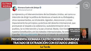 Presidenta Xiomara Castro ordena denunciar tratado de extradición con Estados Unidos [upl. by Eirffej79]