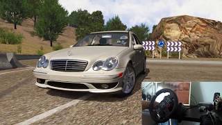 Mercedes Benz C32 AMG Driving Gameplay Assetto Corsa Logitech G29 [upl. by Airet]