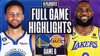 Los Angeles Lakers vs Golden State Warriors Full Game 6 Highlights  May 12  2023 NBA Playoffs [upl. by Deerdre]