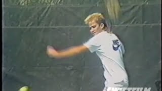 young ANDRE AGASSI working on forehand [upl. by Larue]